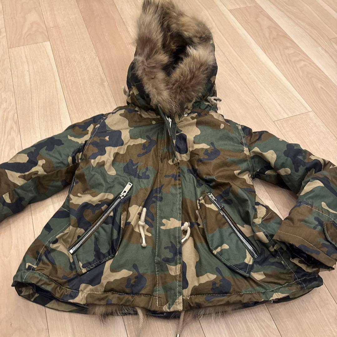 専用迷彩柄ファー　ダウン　高級　M 美品