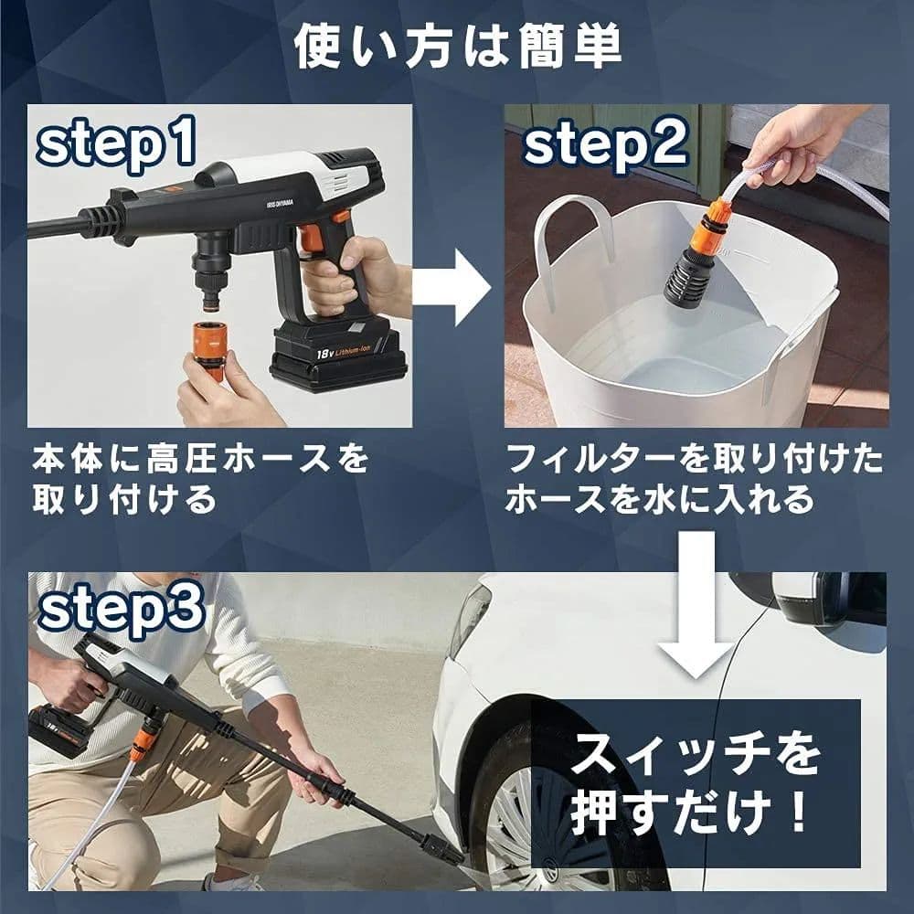 新品未開封　アイリス　高圧洗浄 ハンディウォッシャー 充電式 JHW-201