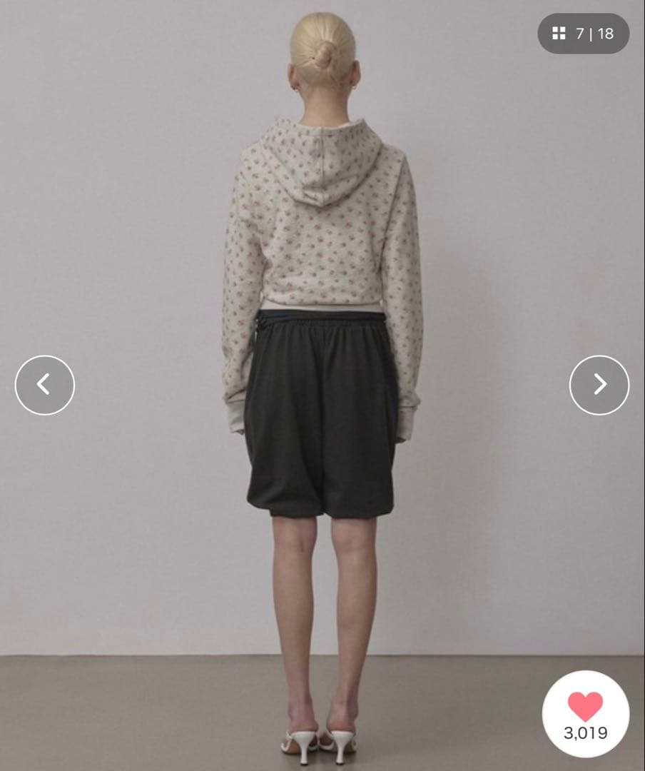 SCULPTOR Cottage Zip-Up Hoodie Flower 花柄