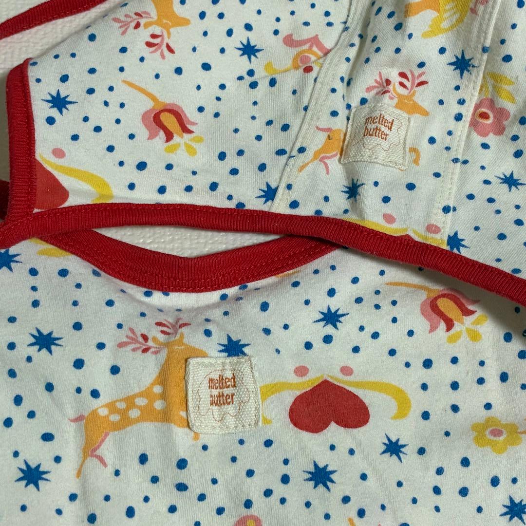 melted butter 動物柄ロンパース・帽子セット カバーオール