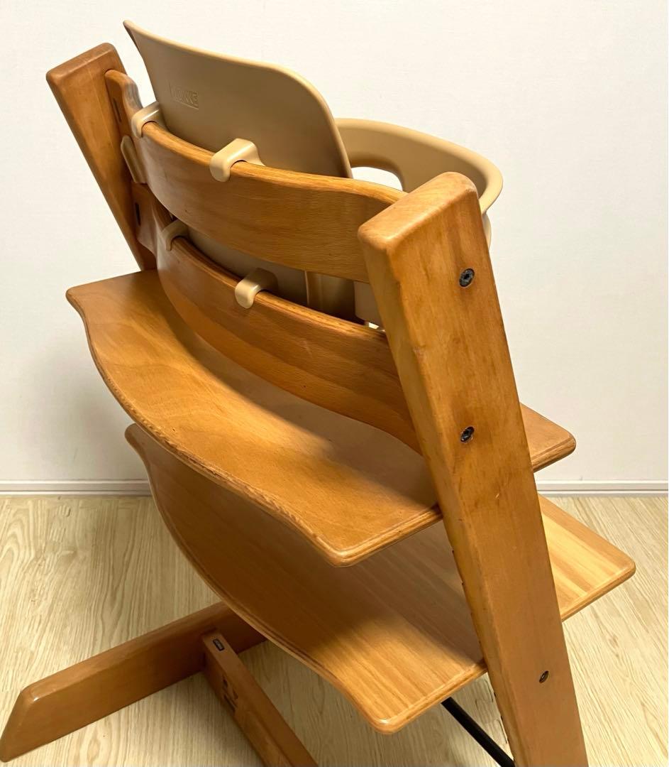 送料無料 ベビーガード付き ベビーチェア ストッケ トリップトラップ ナチュラル