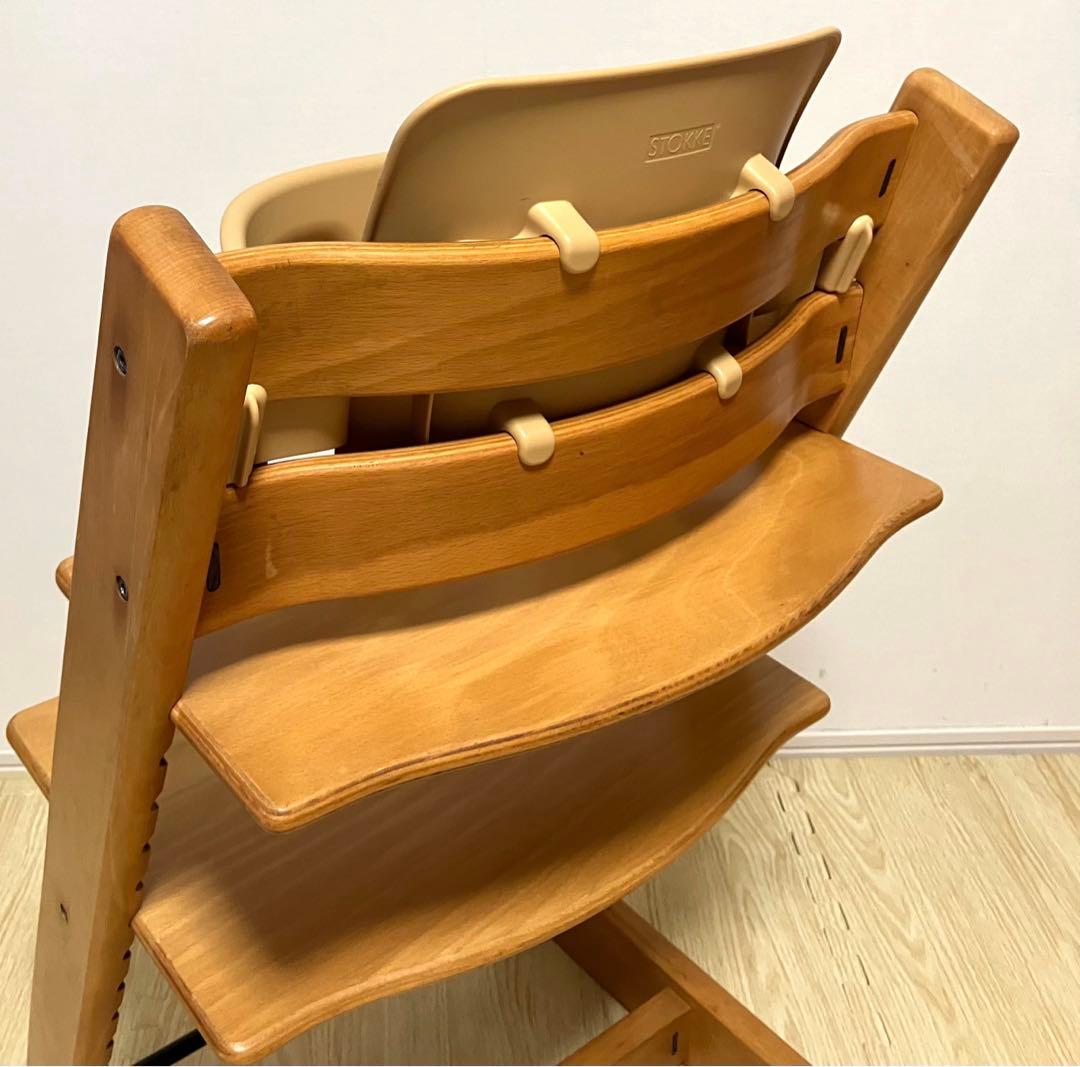 送料無料 ベビーガード付き ベビーチェア ストッケ トリップトラップ ナチュラル