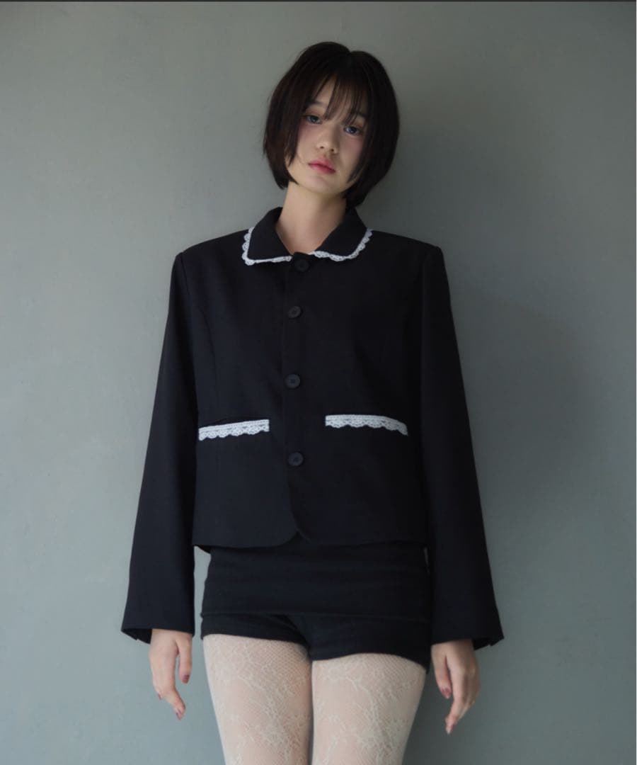 smyeon Compact lace jaketレース付きコンパクトジャケット