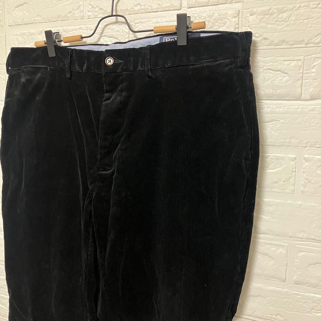 ●G23【US輸入】ラルフローレン コーデュロイパンツ ブラック系 【W38】