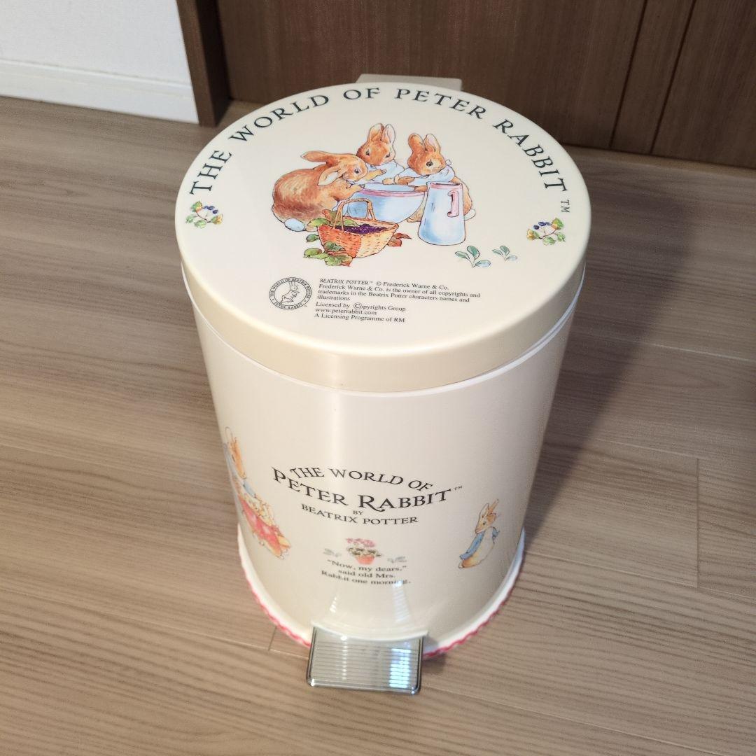 【廃盤品】ピーターラビット ペダル式ダストボックス 積水ゴミ箱
