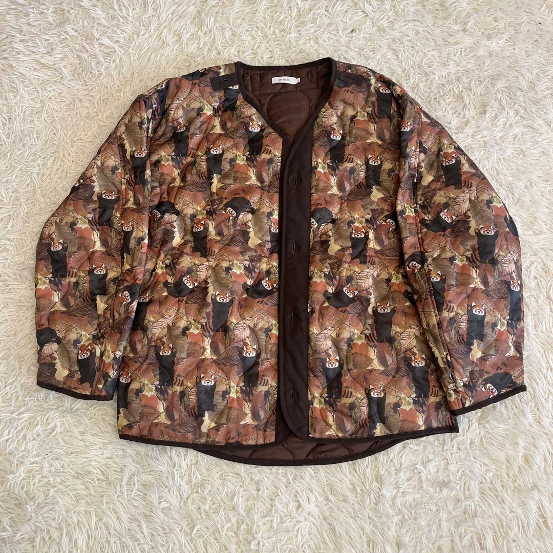 グラニフ ショートモッズコート IKAKU レッサーパンダ 3way Ｌ刺繍