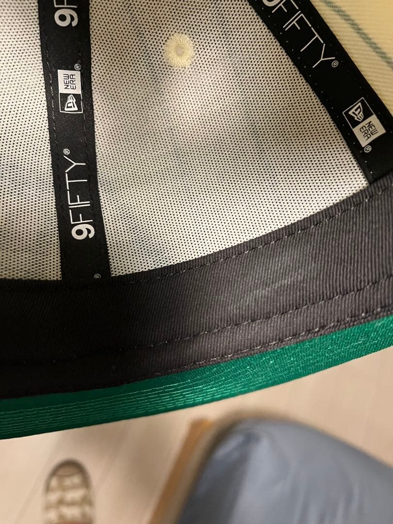 バナナマン　帽子　グリーンストライプ＆ゴールド文字　まとめ　キャップ　バ帽