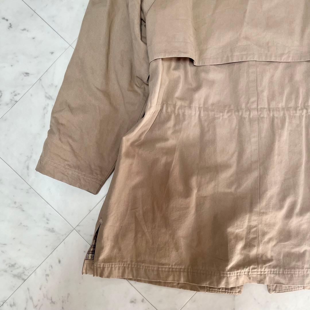 papas パパス モッズコート ミリタリージャケット ベージュブラウン M