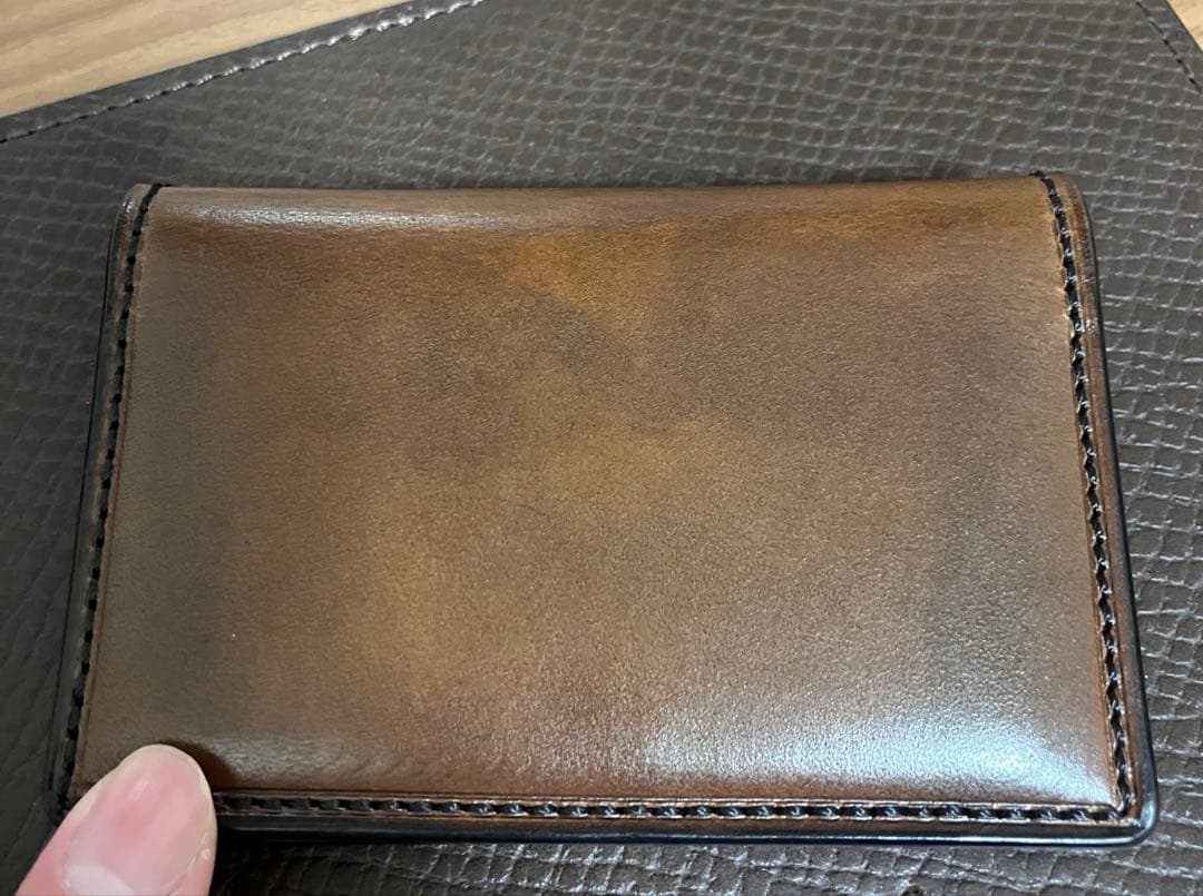 トラッドバイソン　カードケース　ウォルナット