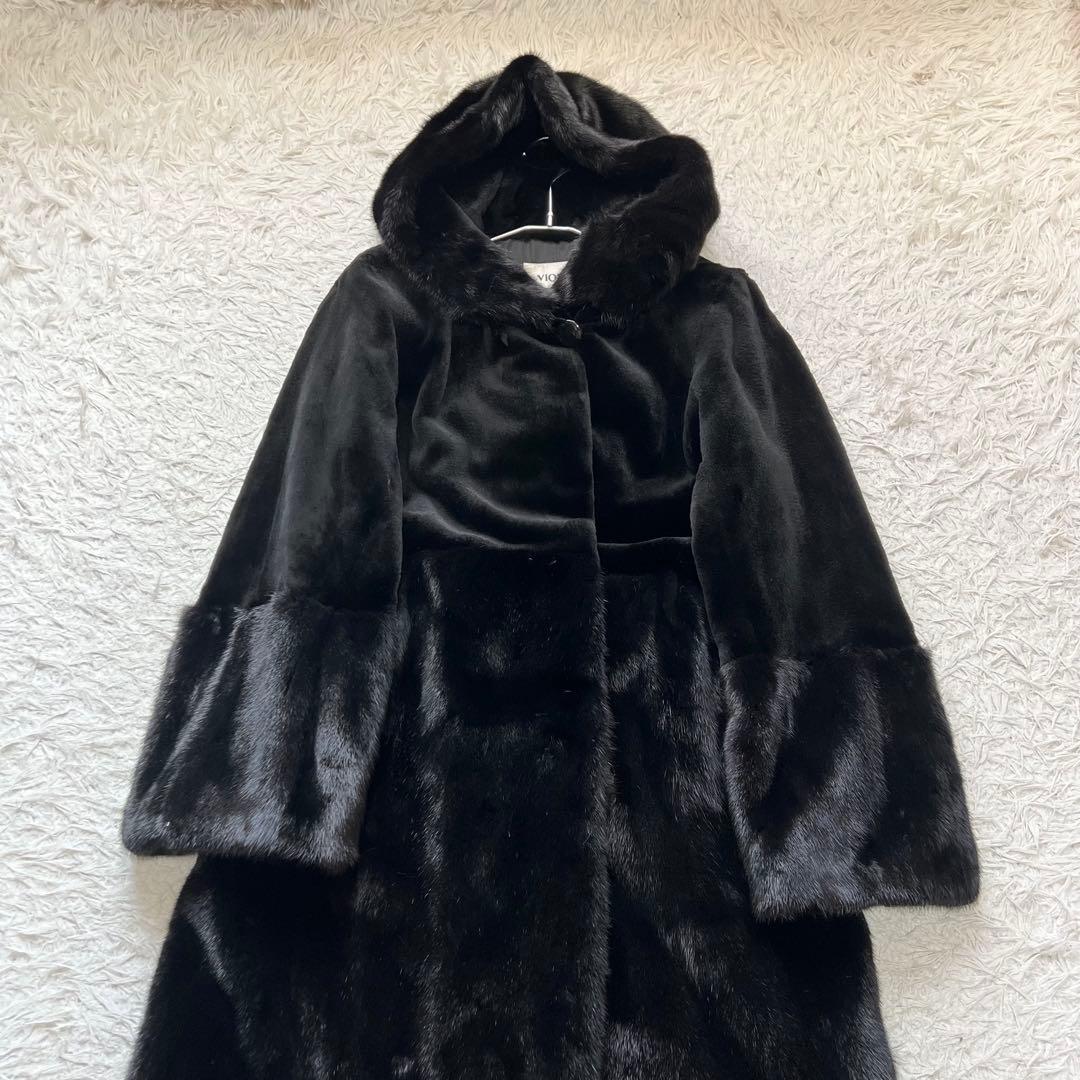 近年モデル コペンハーゲン ミンクファー シェアードコート フード付 軽量 毛皮