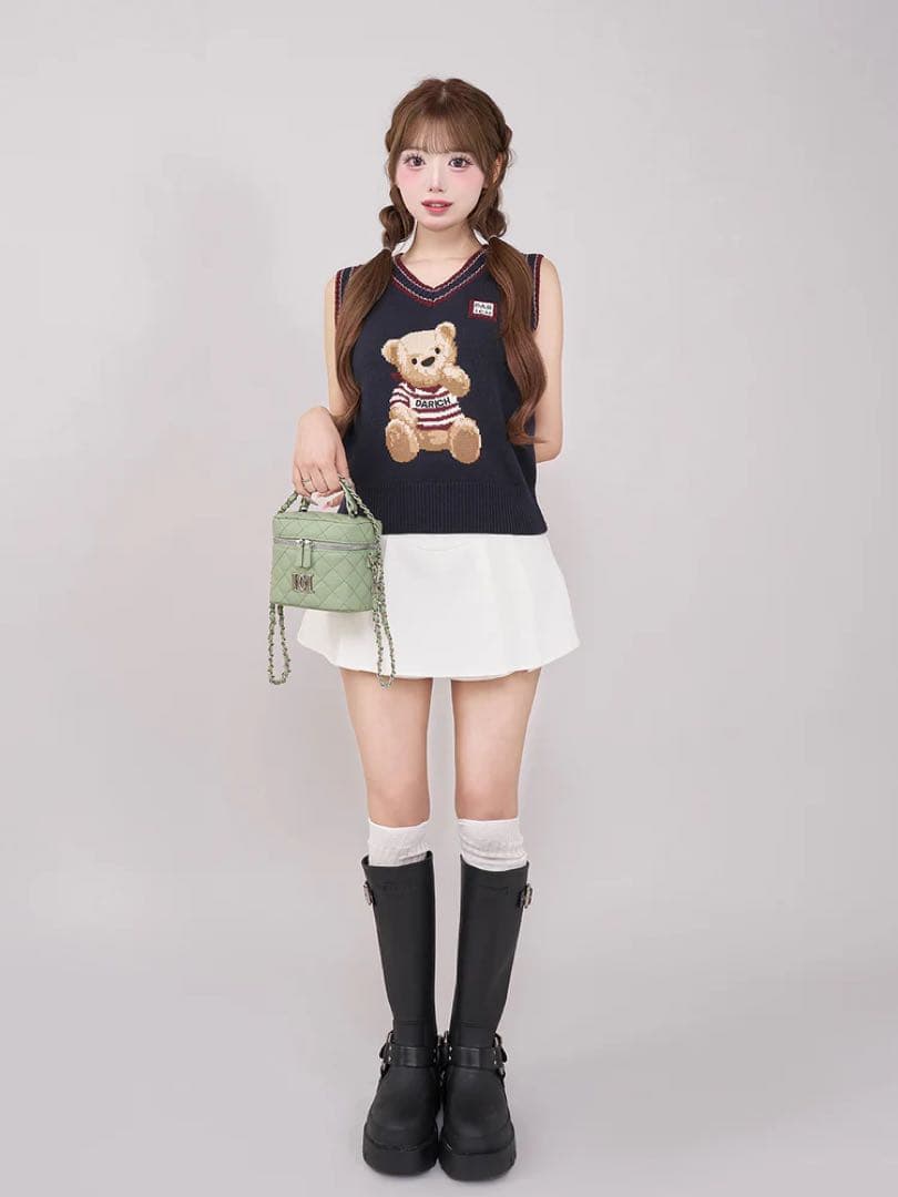 【シルバーパーツ】キルティングスクエアミニバッグ Darich