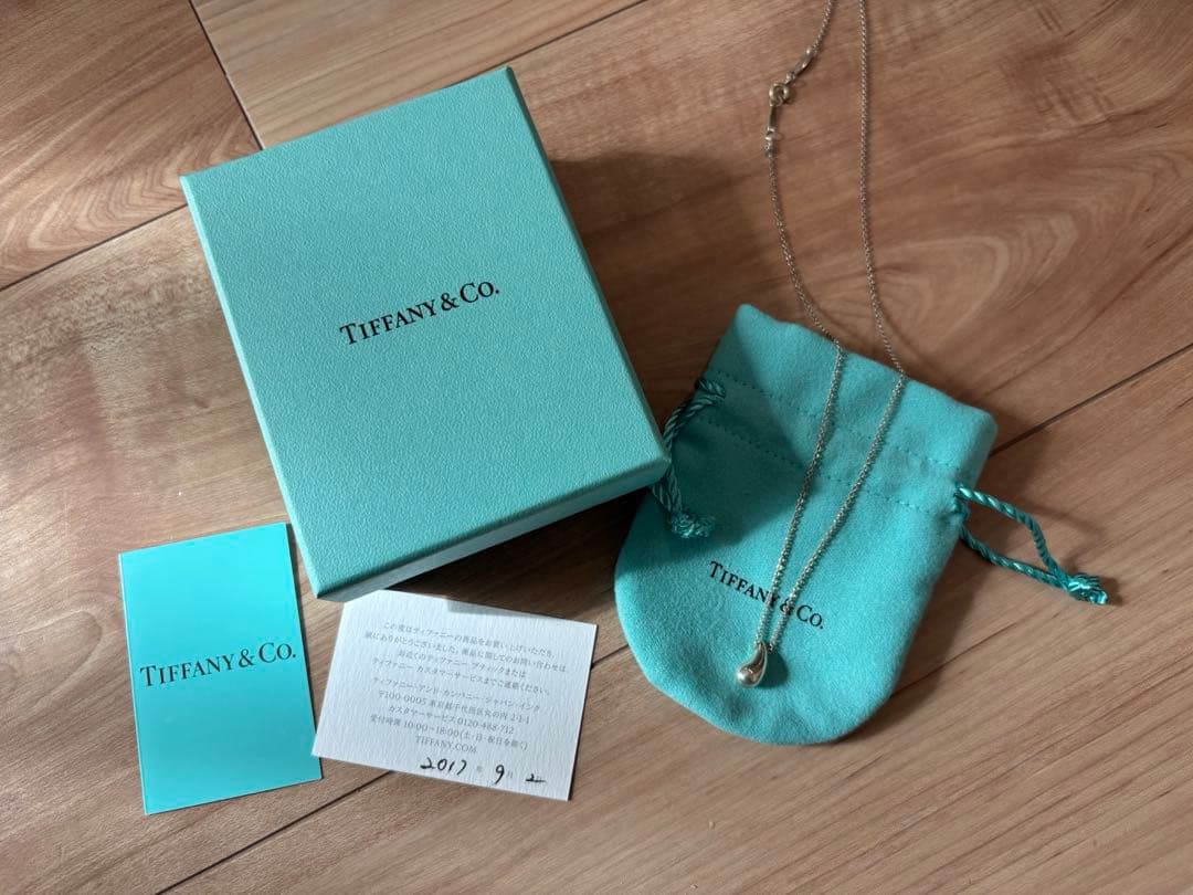 美品 ティファニー ティアドロップ ネックレス シルバー925 雫 レディー定番