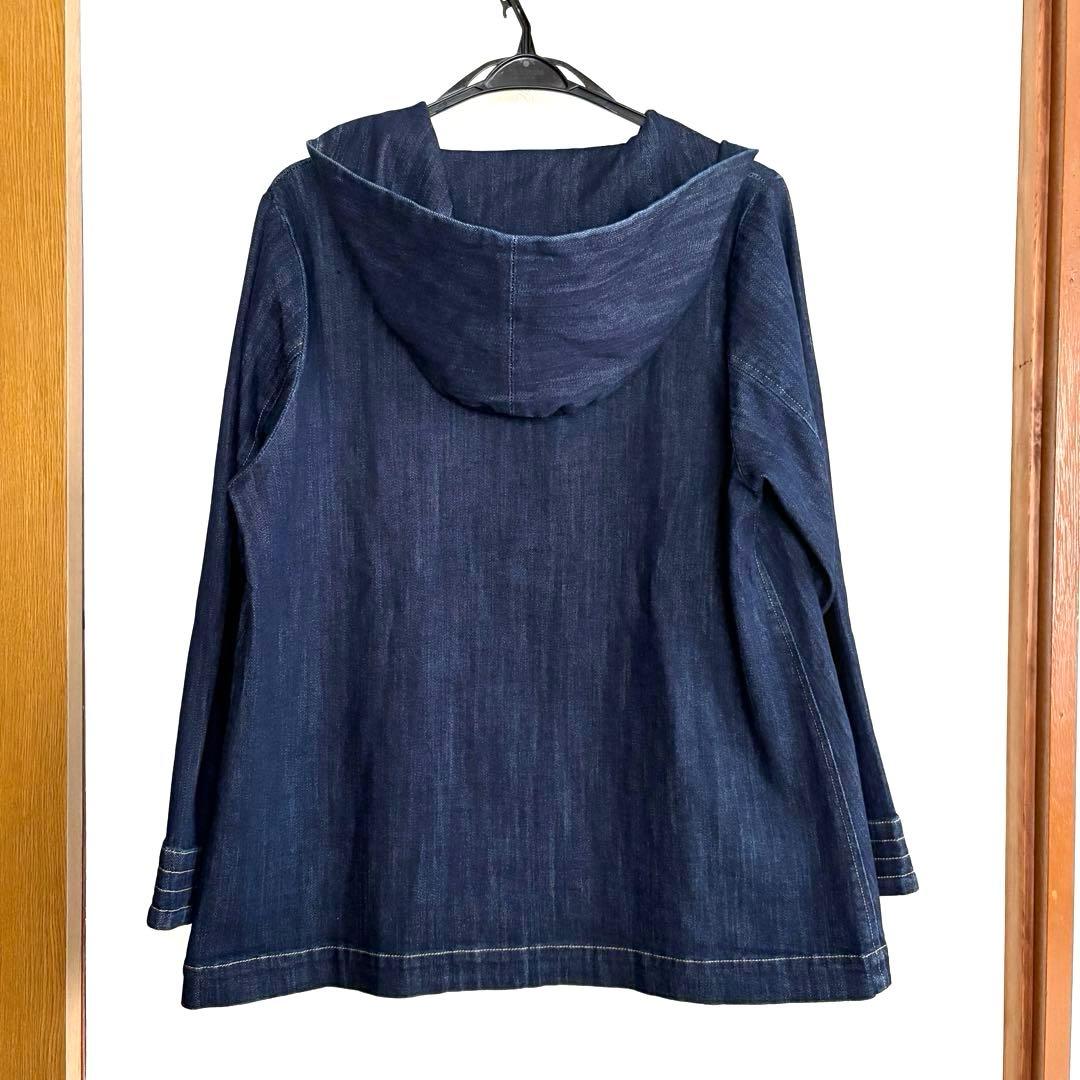 【ひとみ】コットンハウスアヤ　デニムジャケット　フード付き　インディゴ