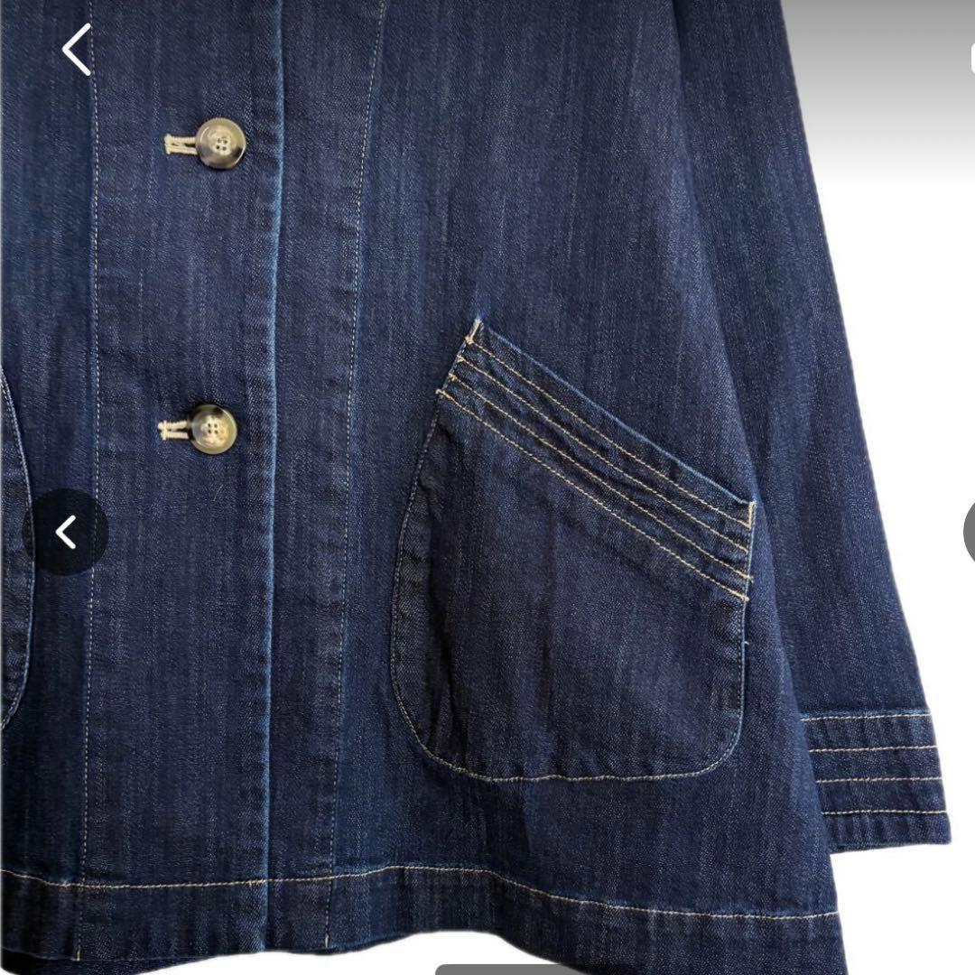 【ひとみ】コットンハウスアヤ　デニムジャケット　フード付き　インディゴ