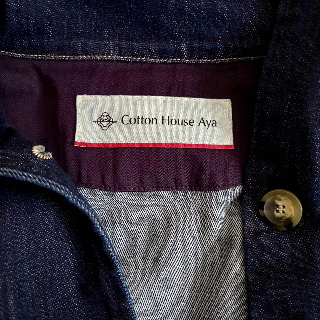 【ひとみ】コットンハウスアヤ　デニムジャケット　フード付き　インディゴ