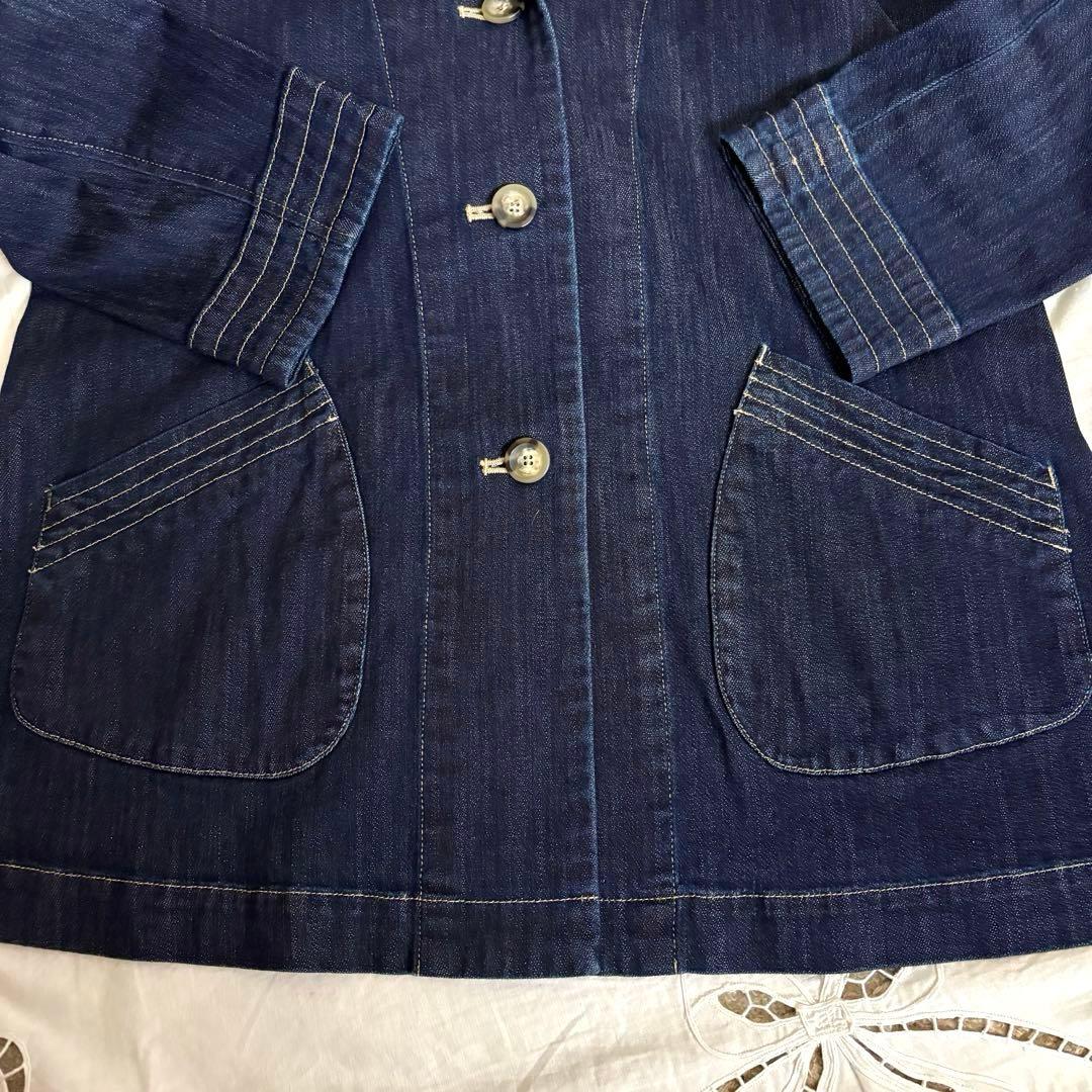 【ひとみ】コットンハウスアヤ　デニムジャケット　フード付き　インディゴ