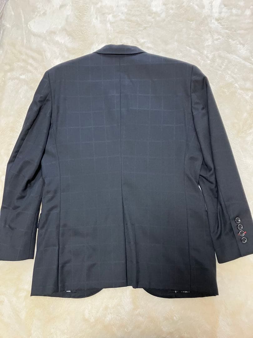 オーダースーツ　ブラック　ストライプ　Ｌ相当