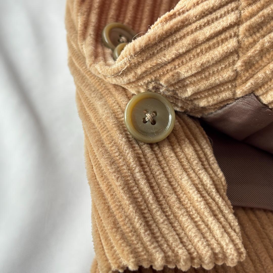 美品 タリアトーレ×ブリッラ コーデュロイ テーラードジャケット ベージュ 44