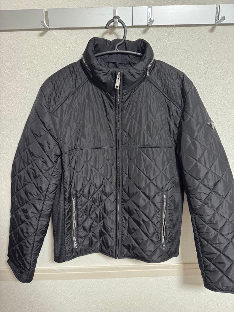 【極美品】PRADA ブラック キルティング ダウンジャケットブラックプラダ50