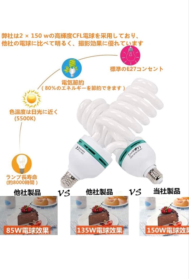 ソフトボックス 写真撮影照明キット 三脚付きと収納バック