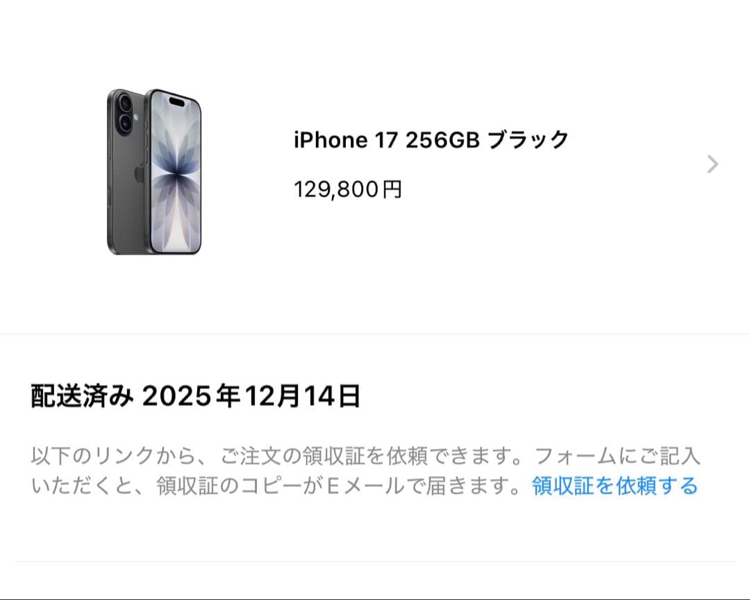 iPhone17 ブラック 256GB SIMフリー 美品