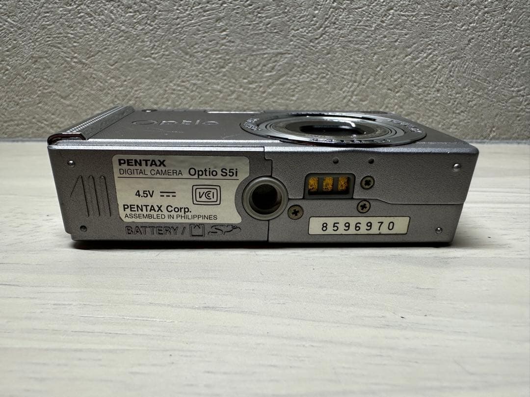 希少【美品】PENTAX OPTIO S5I デジカメ　シルバー ペンタックス