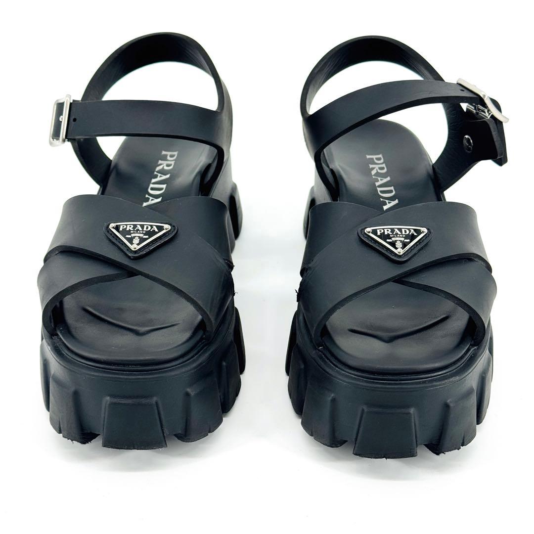 25SS PRADA プラダ モノリス ラバーサンダル ミュール 37