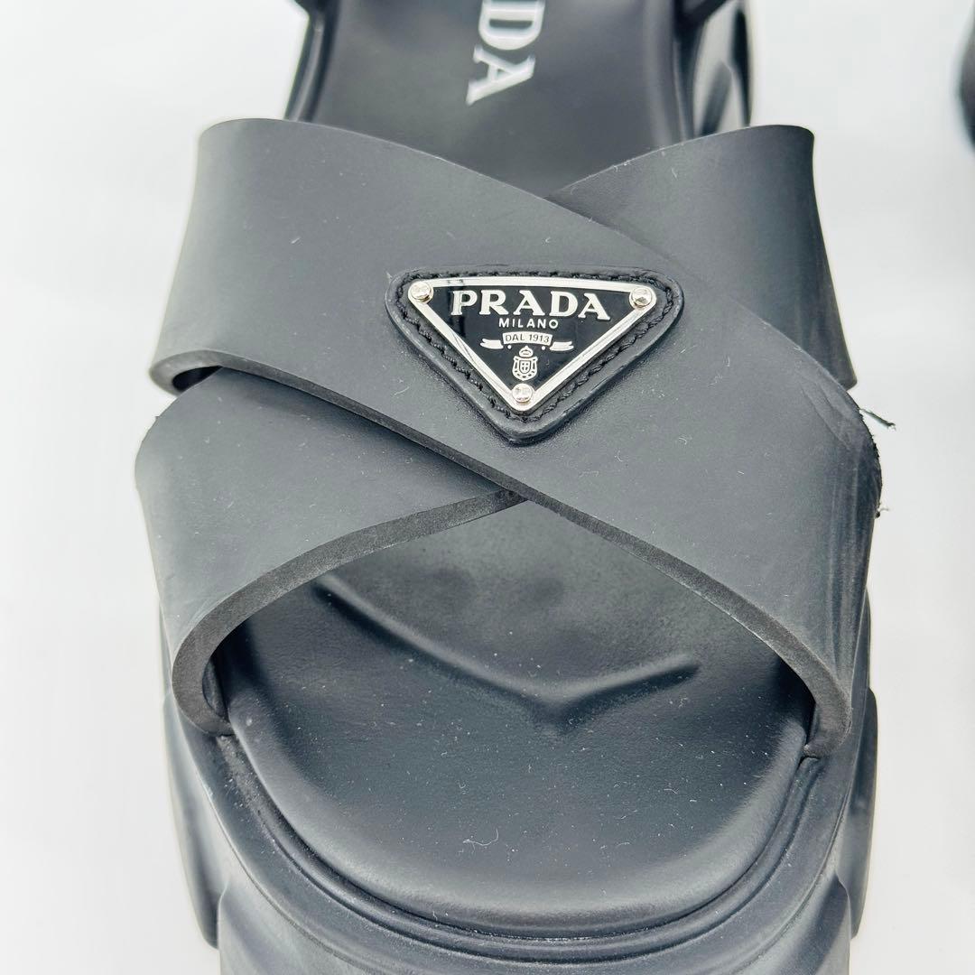25SS PRADA プラダ モノリス ラバーサンダル ミュール 37