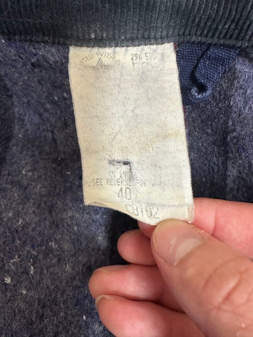 レ*ン様 80s USA製　カバーオールチョアコート　ネイビー紺　カーハート