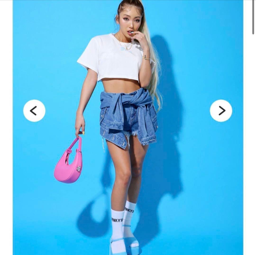 PINKY SHAKE シャツ巻きデニムショーパン