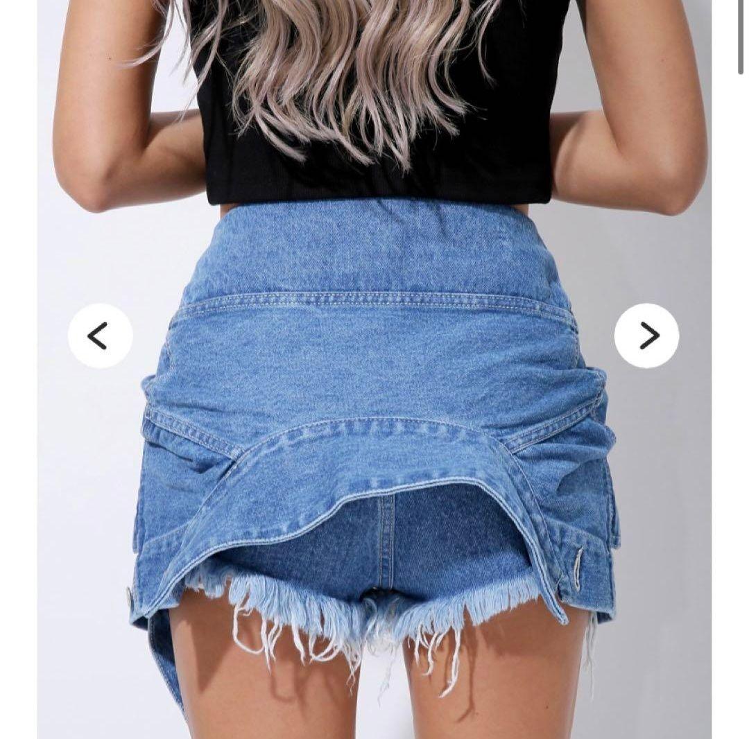 PINKY SHAKE シャツ巻きデニムショーパン