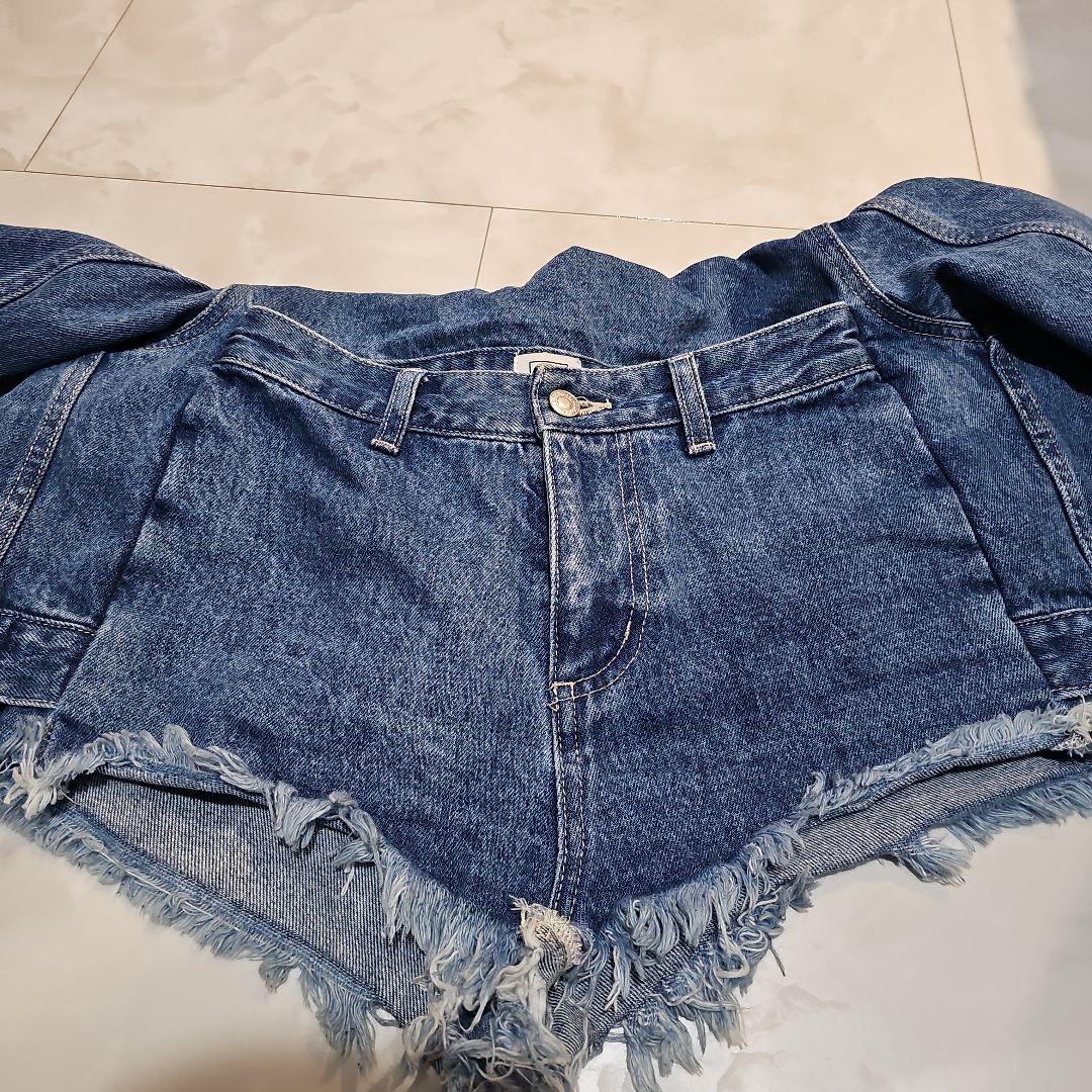 PINKY SHAKE シャツ巻きデニムショーパン