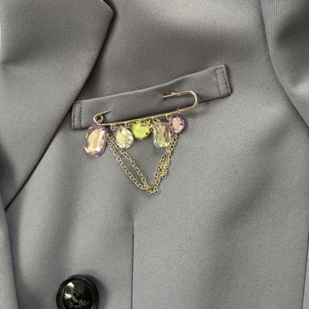 【160】ELLE en NOIR Wロング ジャケット パンツ スーツ エル