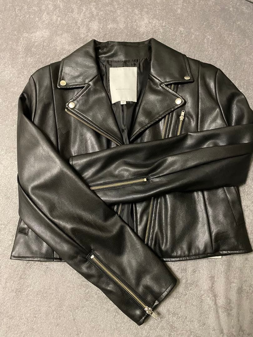 MERCURYDUO フェイクレザーコンパクトライダースジャケット