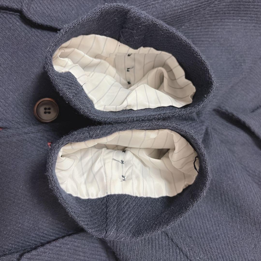 【美品】ハリスツイード ネイビー テーラードジャケット M 総裏地 827