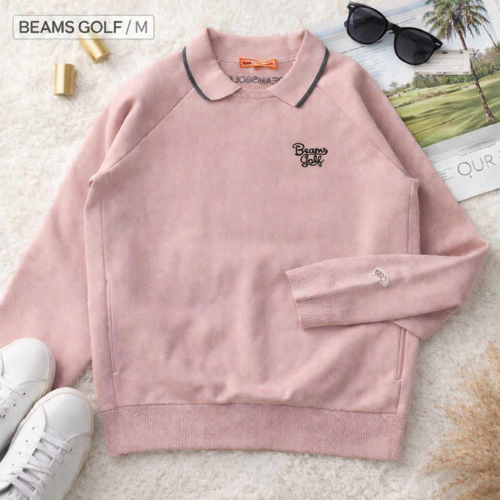 【美品】BEAMS GOLF ポロセーター M ピンク