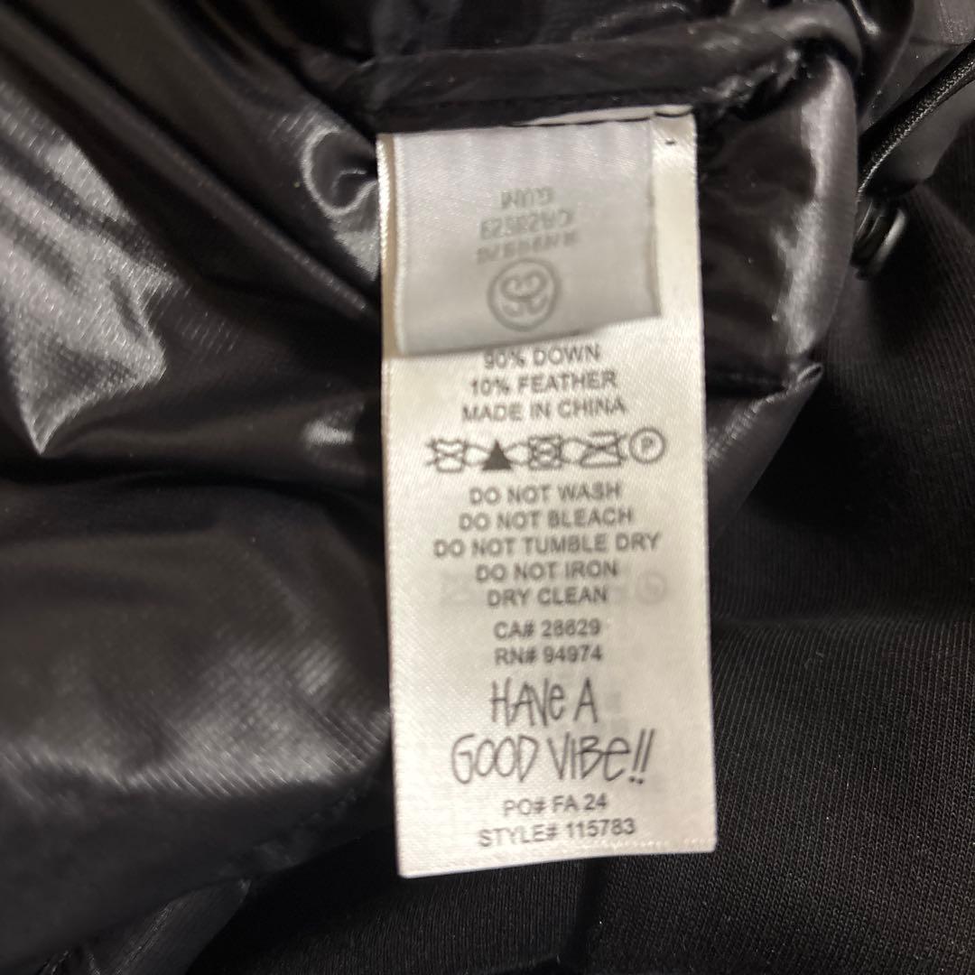 STUSSY MIDWEIGHT HOODED PUFFER ブラック