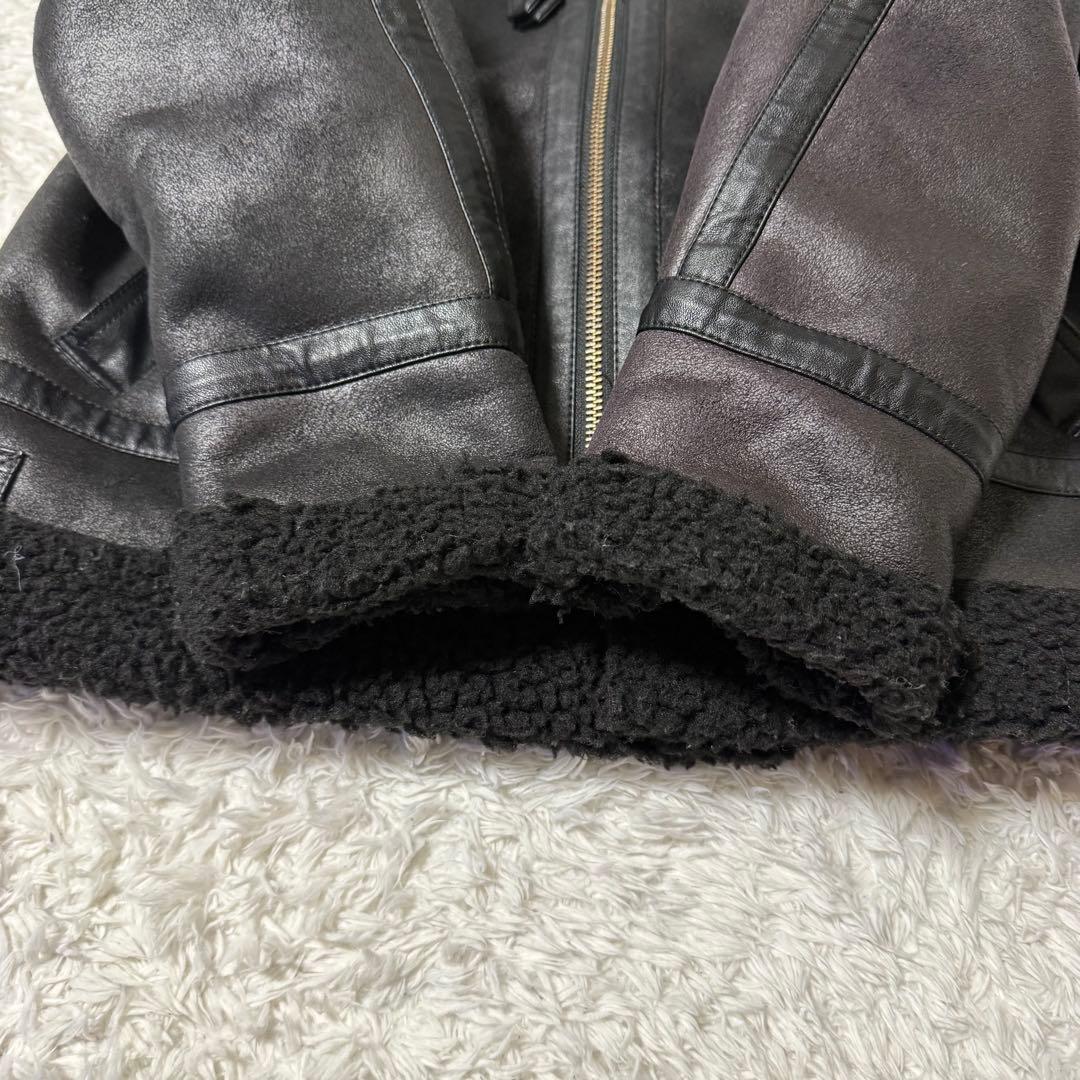 ALPHA INDUSTRIES フェイク ムートン ボアジャケット B-3 M