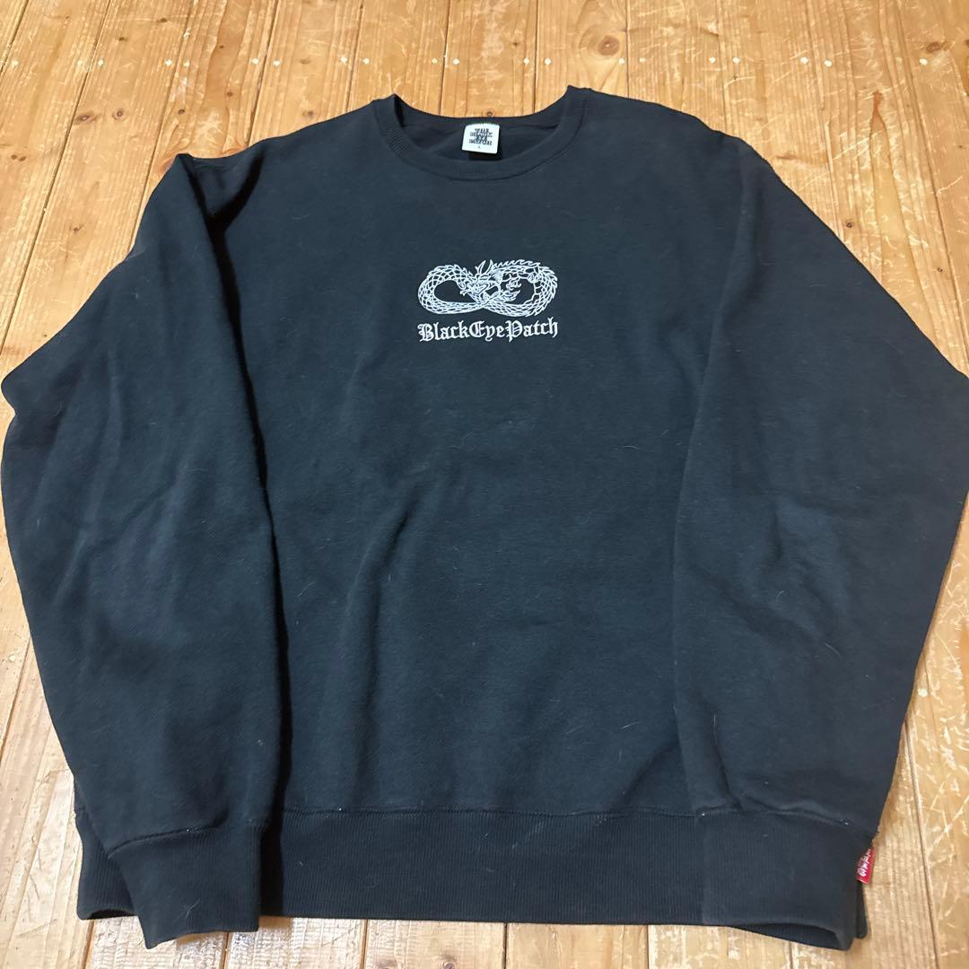 BlackEyePatch ドラゴンプリント スウェット Lサイズ