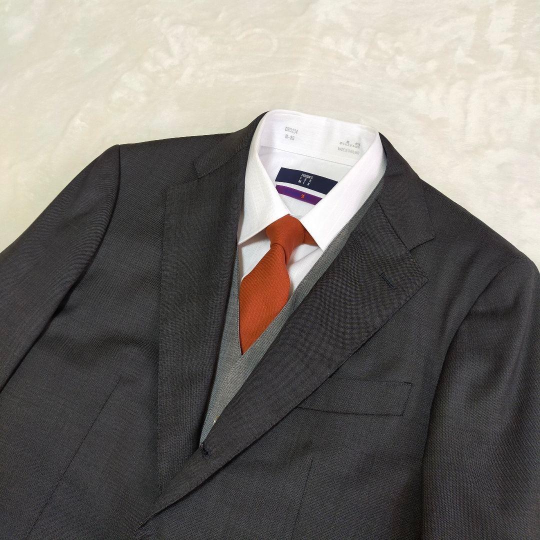 美品　ロロピアーナSUPER130'S　ダークブラウン系　スリーピーススーツ