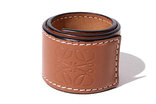 ロエベ スモール スラップ ブレスレット (カーフ) BROWN