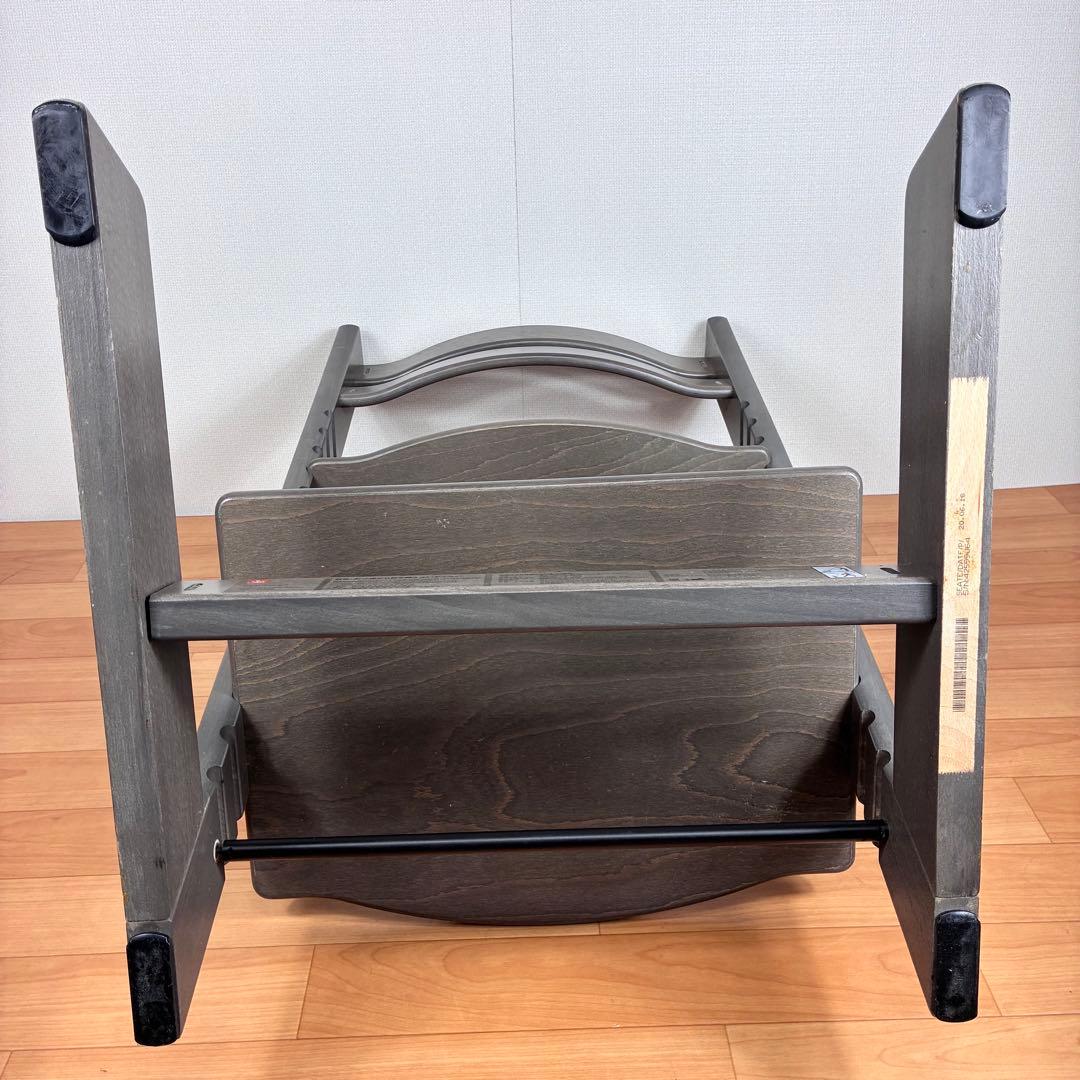 【美品】ストッケ トリップトラップ ヘイジーグレー ベビーセット付 S/N4