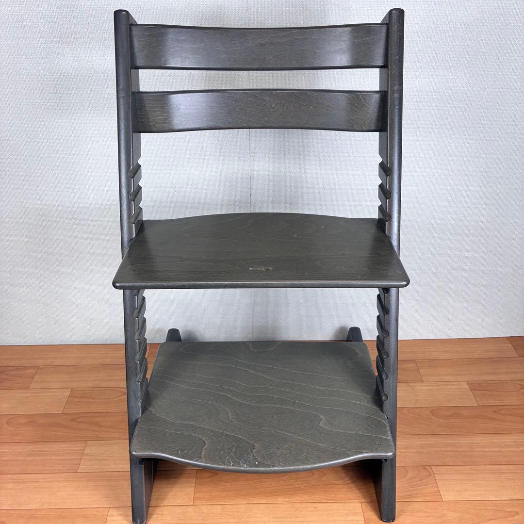 【美品】ストッケ トリップトラップ ヘイジーグレー ベビーセット付 S/N4