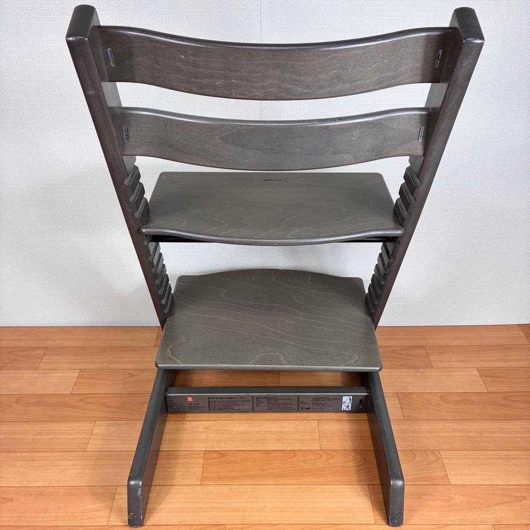 【美品】ストッケ トリップトラップ ヘイジーグレー ベビーセット付 S/N4