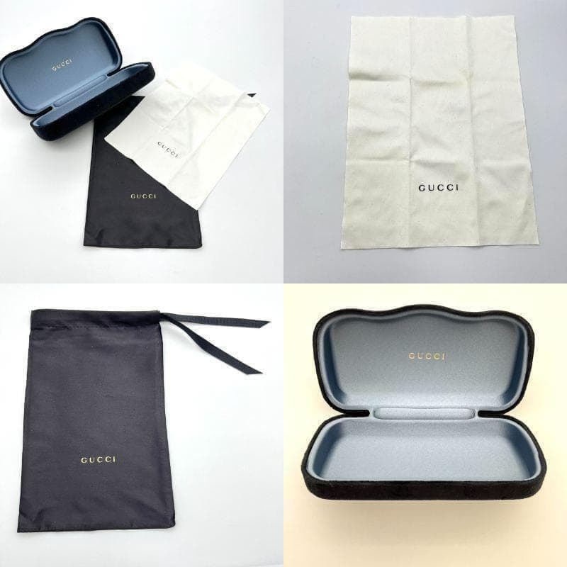 美品 GUCCI メガネ 黒 シェリーライン Gロゴ GG9091J ケース付き
