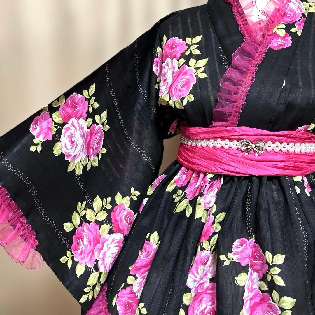 AD⑦浴衣　地雷系　量産型　ドレス　姫ギャル