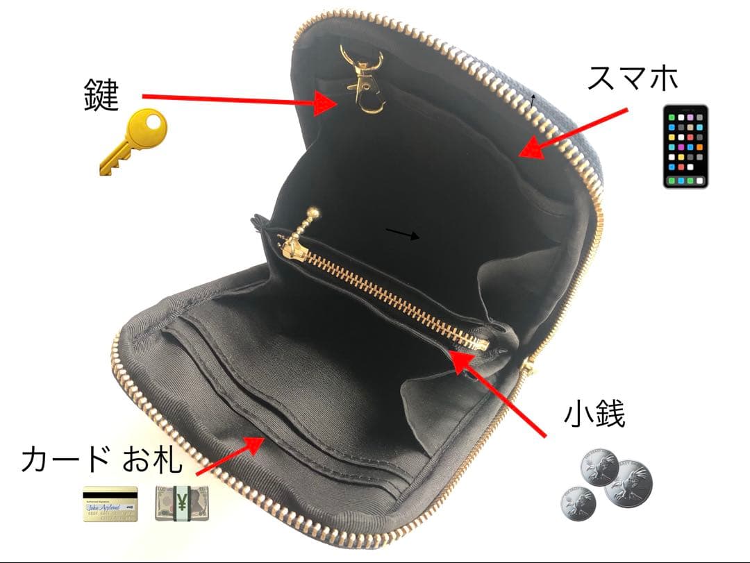 ★完成品【スマホショルダー】ミナペルホネン タンバリン navy×white