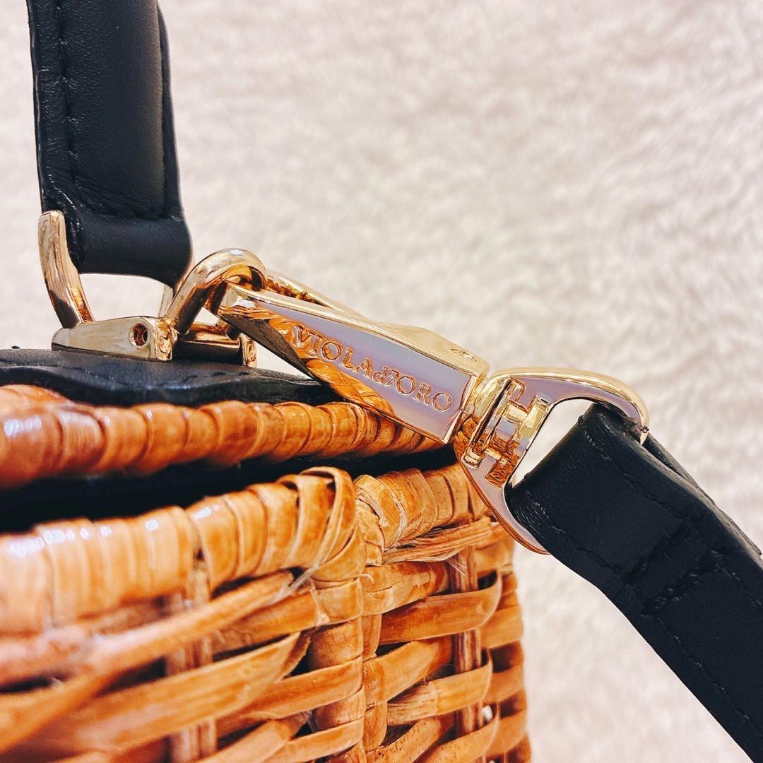 ヴィオラドーロ　2WAY　ターンロック　ラタン　牛革　ショルダーバッグ　MIRO