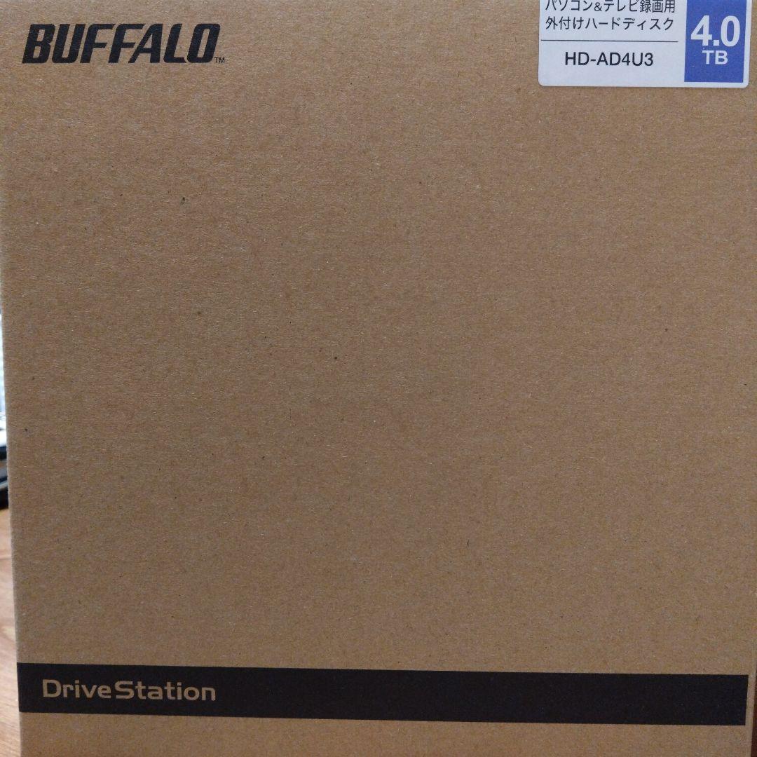 BUFFALO 外付けハードディスク HD-AD4U3 4TB