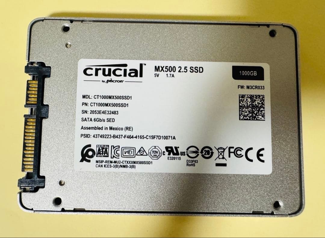 crucial MX500 2.5インチ SSD 1000GB